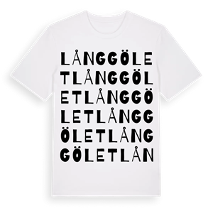 Långgölet ordlek t-shirt – ekologisk bomull t-shirt från Pinshirt