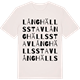 Vintage White t-shirt med Långhälls stav ordlek t-shirt