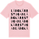 Pink Cotton t-shirt med Långkärrstugan ordlek t-shirt