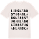 Vintage White t-shirt med Långkärrstugan ordlek t-shirt