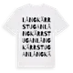 White t-shirt med Långkärrstugan ordlek t-shirt