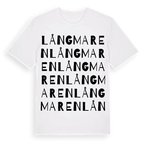 Långmaren ordlek t-shirt – ekologisk bomull t-shirt från Pinshirt