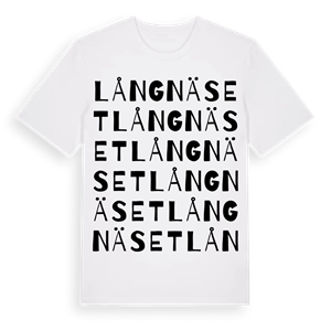 Långnäset ordlek t-shirt – ekologisk bomull t-shirt från Pinshirt