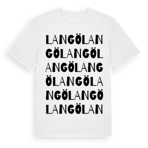 Langö ordlek t-shirt – ekologisk bomull t-shirt från Pinshirt