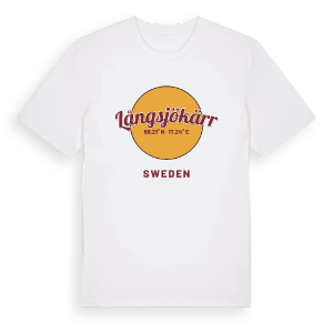 Långsjökärr cirkel t-shirt – ekologisk bomull t-shirt från Pinshirt