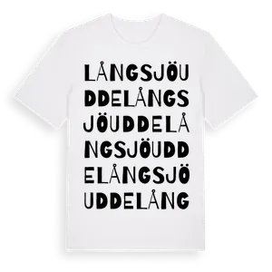 Långsjöudde ordlek t-shirt – ekologisk bomull t-shirt från Pinshirt