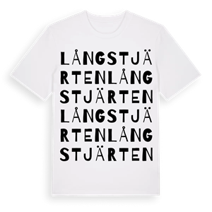 Långstjärten ordlek t-shirt – ekologisk bomull t-shirt från Pinshirt