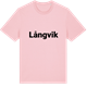 Pink Cotton t-shirt med Långvik fetstil t-shirt