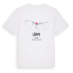 Läppe karta t-shirt – ekologisk bomull t-shirt från Pinshirt
