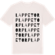 Vintage White t-shirt med Lappetorp ordlek t-shirt