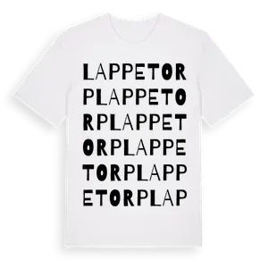 Lappetorp ordlek t-shirt – ekologisk bomull t-shirt från Pinshirt