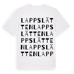 Lappslätten ordlek t-shirt – ekologisk bomull t-shirt från Pinshirt