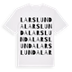 White t-shirt med Larslunda ordlek t-shirt