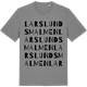 Mid Heather Gray t-shirt med Larslundsmalmen ordlek t-shirt