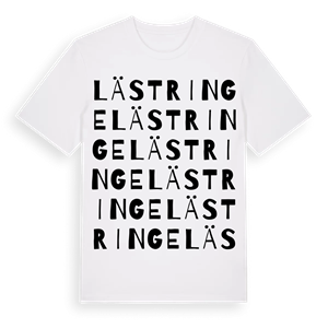 Lästringe ordlek t-shirt – ekologisk bomull t-shirt från Pinshirt