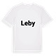 White t-shirt med Leby fetstil t-shirt