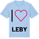 Blue Soul t-shirt med Jag älskar Leby t-shirt stort tryck
