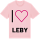 Pink Cotton t-shirt med Jag älskar Leby t-shirt stort tryck