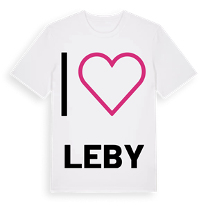 Jag älskar Leby t-shirt stort tryck – ekologisk bomull t-shirt från Pinshirt