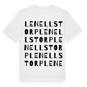 Lenellstorp ordlek t-shirt – ekologisk bomull t-shirt från Pinshirt