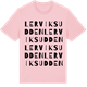 Pink Cotton t-shirt med Lerviksudden ordlek t-shirt