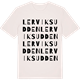 Vintage White t-shirt med Lerviksudden ordlek t-shirt