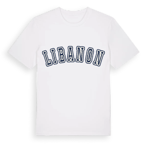 Libanon college t-shirt – ekologisk bomull t-shirt från Pinshirt