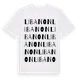 White t-shirt med Libanon ordlek t-shirt