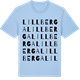 Blue Soul t-shirt med Lill Berga ordlek t-shirt