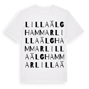 Lilla Älghammar ordlek t-shirt – ekologisk bomull t-shirt från Pinshirt