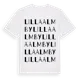 White t-shirt med Lilla Almby ordlek t-shirt