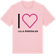 Pink Cotton t-shirt med Jag älskar Lilla Äskedalen t-shirt stort tryck