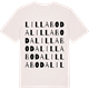 Vintage White t-shirt med Lilla Boda ordlek t-shirt