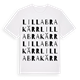 White t-shirt med Lilla Brakärr ordlek t-shirt