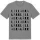 Mid Heather Gray t-shirt med Lilla Brakärr ordlek t-shirt