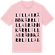 Pink Cotton t-shirt med Lilla Brännkärr ordlek t-shirt