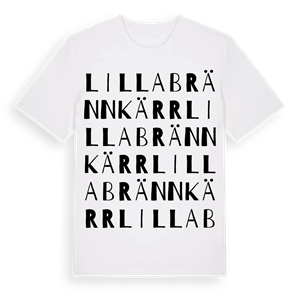 Lilla Brännkärr ordlek t-shirt – ekologisk bomull t-shirt från Pinshirt