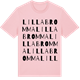 Pink Cotton t-shirt med Lilla Bromma ordlek t-shirt