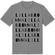 Mid Heather Gray t-shirt med Lilla Bromma ordlek t-shirt