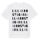 White t-shirt med Lilla Brostugan ordlek t-shirt