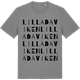 Mid Heather Gray t-shirt med Lilla Daviken ordlek t-shirt