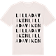 Vintage White t-shirt med Lilla Daviken ordlek t-shirt