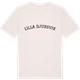 Vintage White t-shirt med Lilla Djursvik böjd t-shirt
