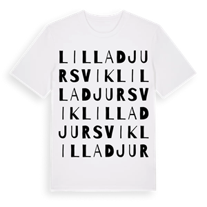 Lilla Djursvik ordlek t-shirt – ekologisk bomull t-shirt från Pinshirt