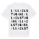 White t-shirt med Lilla Ekstugan ordlek t-shirt