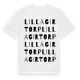 White t-shirt med Lilla Girtorp ordlek t-shirt