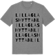 Mid Heather Gray t-shirt med Lilla Glashyttan ordlek t-shirt