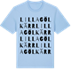 Blue Soul t-shirt med Lilla Gölkärr ordlek t-shirt