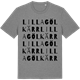 Mid Heather Gray t-shirt med Lilla Gölkärr ordlek t-shirt