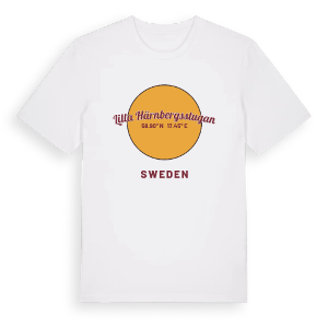 Lilla Härnbergsstugan cirkel t-shirt – ekologisk bomull t-shirt från Pinshirt